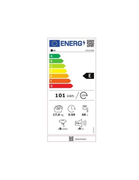ΠΛΥΝΤΗΡΙΟ Ρ LG F1P1CY2W 70cm 17kg 1100στρ ΑΤΜΟΥ Ε class