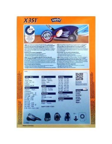 ΣΑΚΟΥΛΑ SWIRL X351 ΓΙΑ HOOVER BRAVE, SPINT, CAPTURE