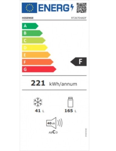 ΨΥΓΕΙΟ HISENSE RT267D4ADF 144x55 F CLASS ΑΣΗΜΙ