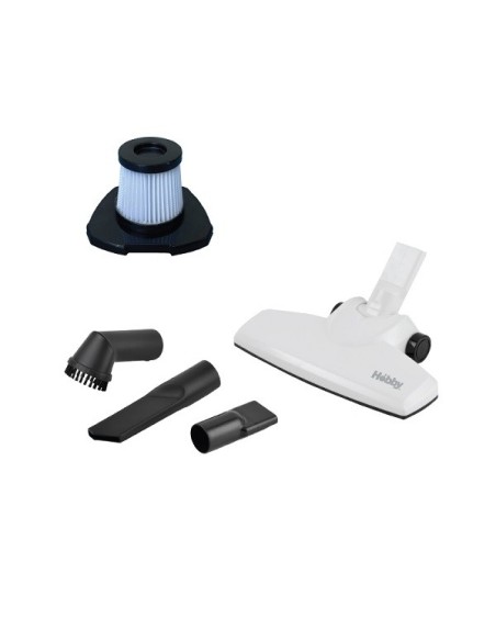 ΣΚΟΥΠΑΚΙ HOBBY HVC-40366 2 ΣΕ 1 ΜΕ ΚΟΝΤΑΡΙ 600W ΛΕΥΚΟ