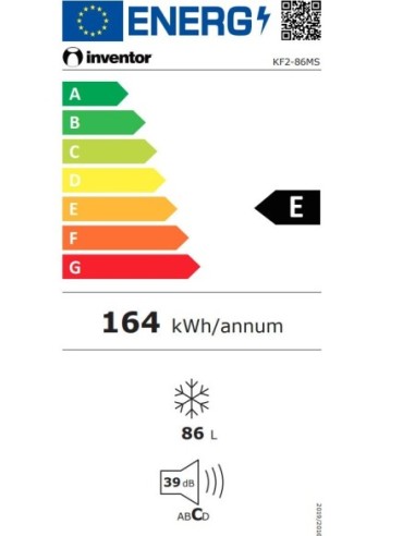 ΚΑΤΑΨΥΚΤΗΣ INVENTOR KF2-860MS ΚΑΘΕΤΟΣ 85x54x58 SILVER