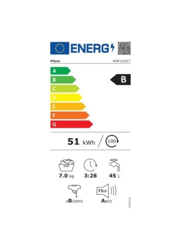 ΠΛΥΝΤΗΡΙΟ Ρ PITSOS WNP121KC7 7kg 1200στρ B CLASS INVERTER