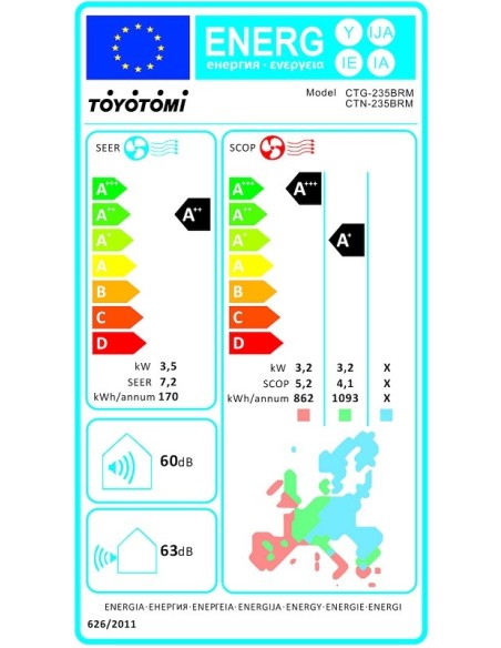 ΣΕΤ A/C TOYOTOMI ERAI CTN/CTG-235BRM INV WIFI IONIC 12000BTU MIDNIGHT 
