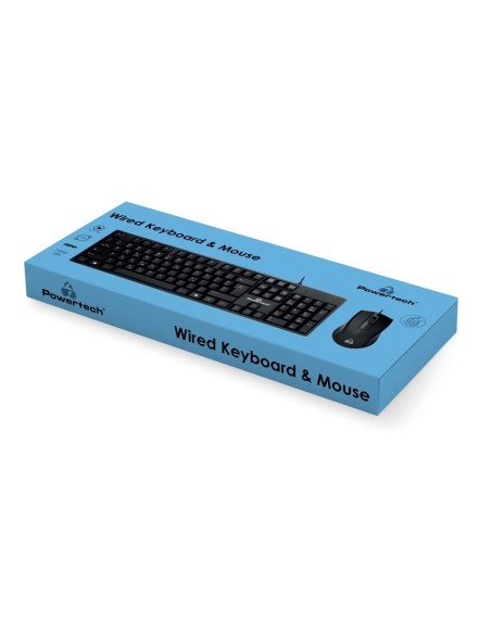 ΠΛΗΚΤΡΟΛΟΓΙΟ ΚΑΙ ΠΟΝΤΙΚΙ ΣΕΤ POWERTECH PT-1075 ΕΝΣΥΡΜΑΤΟ 1000dpi ΜΑΥΡΟ