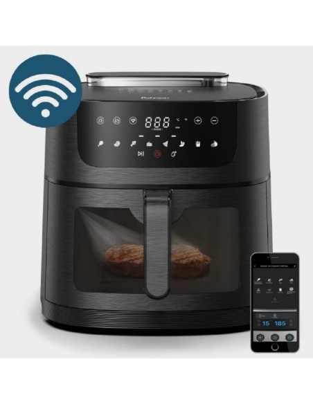 ΦΡΙΤΕΖΑ ROHNSON R-2858 ΑΕΡΟΣ ΜΕ ΑΠΟΣΠΩΜΕΝΟ ΚΑΔΟ 8LT ΜΕ WIFI ΜΑΥΡΗ ΜΕ Ψ