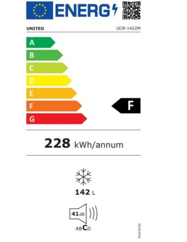 ΚΑΤΑΨΥΚΤΗΣ UNITED UCR-1422M 142L ΛΕΥΚΟΣ F CLASS