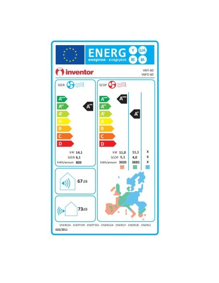 ΣΕΤ A/C ΝΤΟΥΛΑΠΑ INVENTOR V6FI-60/V6FO-60 48000BTU