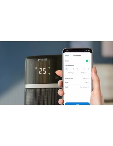 ΑΕΡΟΘΕΡΜΟ PHILIPS CX5120/11 ΚΕΡΑΜΙΚΟ ΔΑΠΕΔΟΥ ΜΑΥΡΟ 2000W ΜΕ WIFI