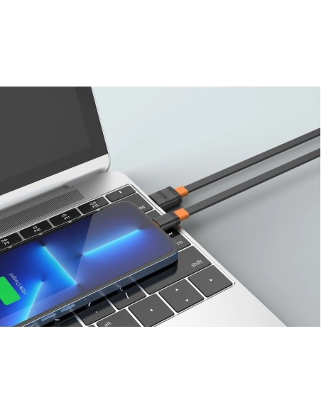 ΚΑΛΩΔΙΟ CELEBRAT CB-33A-C-BK USB-C σε USB CB-33C, flat, 3A, 1m, ΜΑΥΡΟ