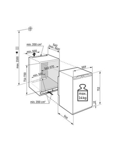 ΚΑΤΑΨΥΚΤΗΣ LIEBHERR IFNd 3503 ΕΝΤΟΙΧ. ΜΠΑΟΥΛΟ D CLASS 73x57