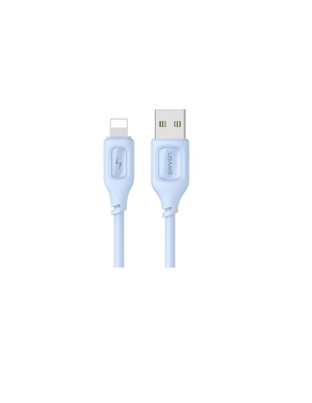ΚΑΛΩΔΙΟ USAMS SJ618USB03 LIHGTNING σε USB U 12W, 1m ΜΠΛΕ