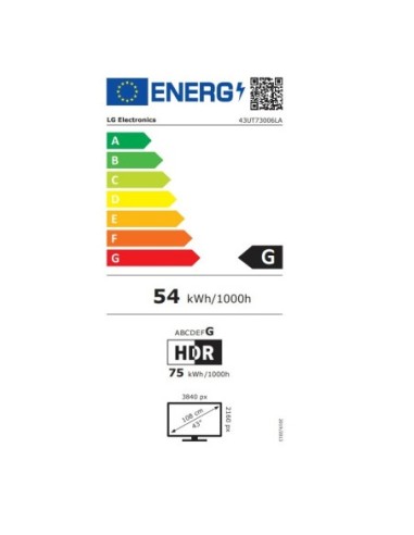 TV LG 43" 43UT73006LA SMART LED 4K UHD HDR BLACK