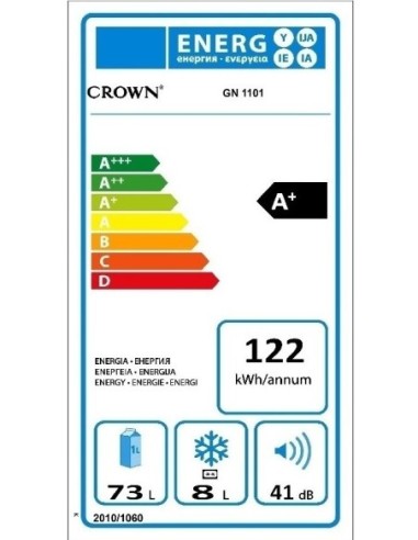 ΨΥΓΕΙΟ CROWN GN 1101S 85x48 A+ ΜΟΝΟΠ SILVER