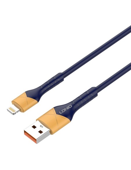 ΚΑΛΩΔΙΟ LDNIO LIGHTNING ΣΕ USB LS801 30W 1m ΜΠΛΕ