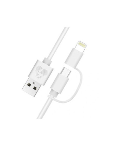 ΚΑΛΩΔΙΟ POWERTECH USB ΣΕ Micro usb /Lightning PT-707, MFi, 12W, 1m, 2 