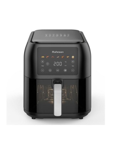 ΦΡΙΤΕΖΑ ROHNSON R-2860 ΑΕΡΟΣ SLIM ΜΕ ΑΠΟΣΠΩΜΕΝΟ ΚΑΔΟ 8LT ΜΑΥΡΗ