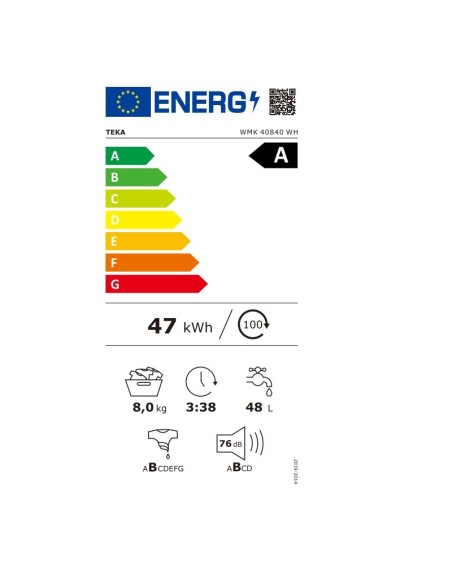 ΠΛΥΝΤΗΡΙΟ Ρ TEKA WMK 40840 WH 8kg 1400στρ A CLASS ΜΕ ΑΤΜΟ inverter