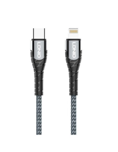 ΚΑΛΩΔΙΟ LDNIO LC111 LIGHTNING ΣΕ USB-C 30W PD, 1m ΓΚΡΙ