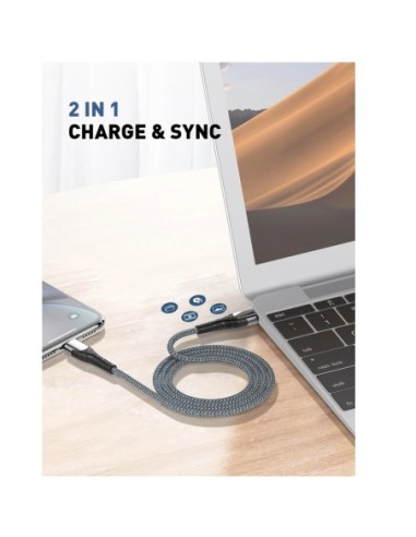 ΚΑΛΩΔΙΟ LDNIO LC111 LIGHTNING ΣΕ USB-C 30W PD, 1m ΓΚΡΙ