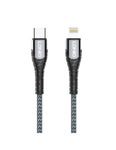 ΚΑΛΩΔΙΟ LDNIO LC112 LIGHTNING ΣΕ USB-C 30W PD, 2m ΓΚΡΙ