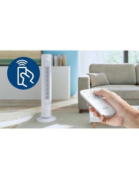 ΑΝΕΜ/ΡΑΣ PHILIPS CX5535/00 ΠΥΡΓΟΣ ΔΑΠΕΔΟΥ 105CM ΜΕ ΤΗΛΕΧ ΛΕΥΚΟΣ 40W