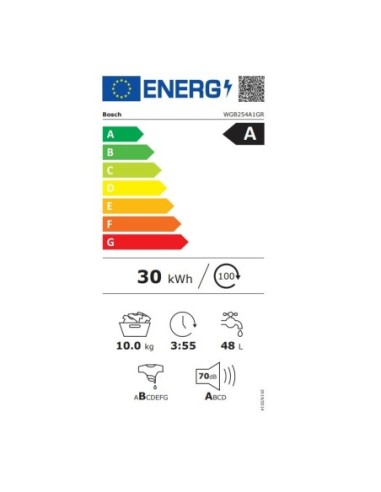 ΠΛΥΝΤΗΡΙΟ Ρ BOSCH WGB254A1GR 10kg 1400rpm A class ΑΤΜΟΣ