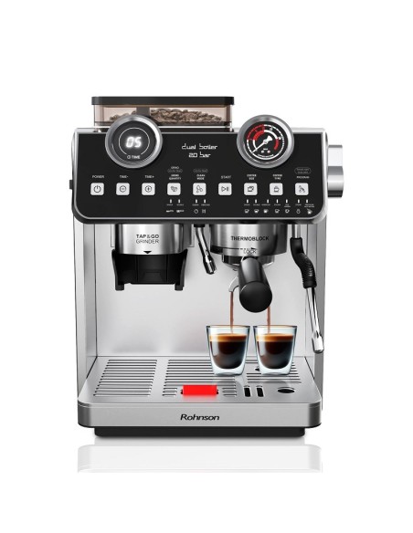 ΚΑΦΕΤΙΕΡΑ ROHNSON R-98200 ESPRESSO 20BAR 2700W ΑΛΕΣΜΕΝΟΥ ΚΑΦΕ ΑΦΡΟΓΑΛΑ