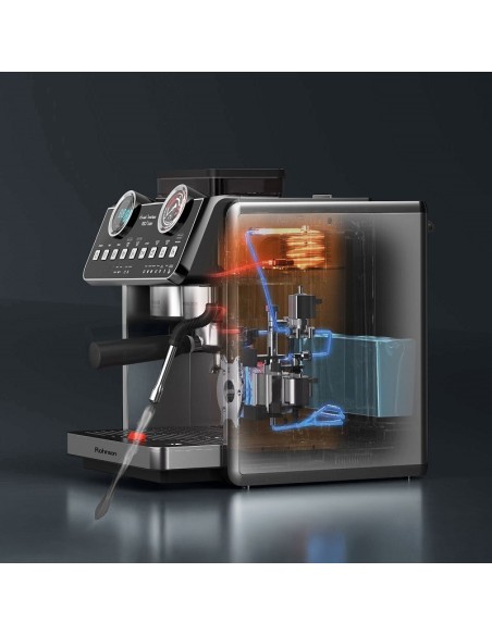 ΚΑΦΕΤΙΕΡΑ ROHNSON R-98200 ESPRESSO 20BAR 2700W ΑΛΕΣΜΕΝΟΥ ΚΑΦΕ ΑΦΡΟΓΑΛΑ
