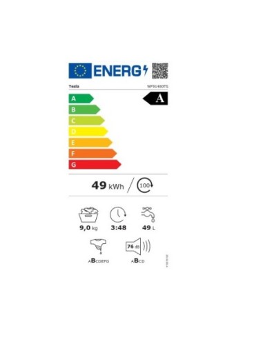 ΠΛΥΝΤΗΡΙΟ Ρ TESLA WF91480TS 9kg 1400στρ ΓΚΡΙ 60εκ A CLASS