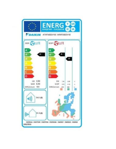ΣΕΤ A/C DAIKIN SIESTA SENSIRA PRO ATXF35E / ARXF35E 12000BTU WIFI READ