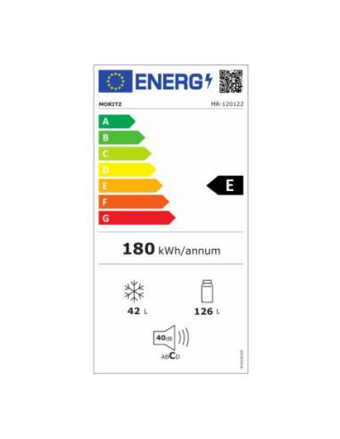 ΨΥΓΕΙΟ MORITZ MR-120122 122x54x57 WH ΛΕΥΚΟ E CLASS 167lt